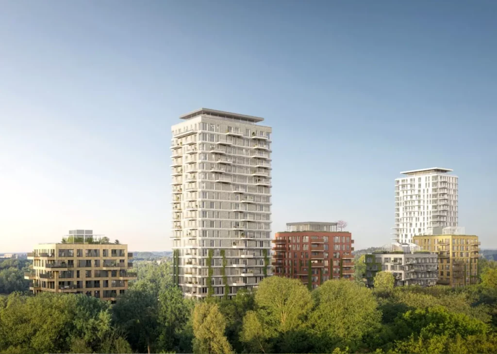 Render gebouw Rinkkaai Gent