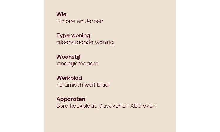 Landelijke keuken keramisch werkblad vrijstaande woning